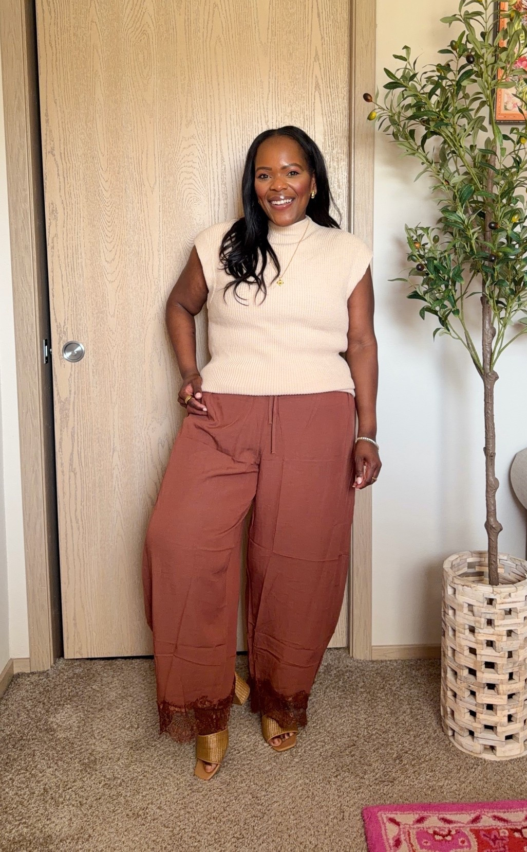 Found a much more affordable pair of the barrel lace hem pants from brands like Anthropologie from Amazon! You’ll love these and I actually wear these once a week since I’ve gotten them!! 🤭😂 I’m in the size large.

#LTKgrwm #LTKMidsize #LTKPetite