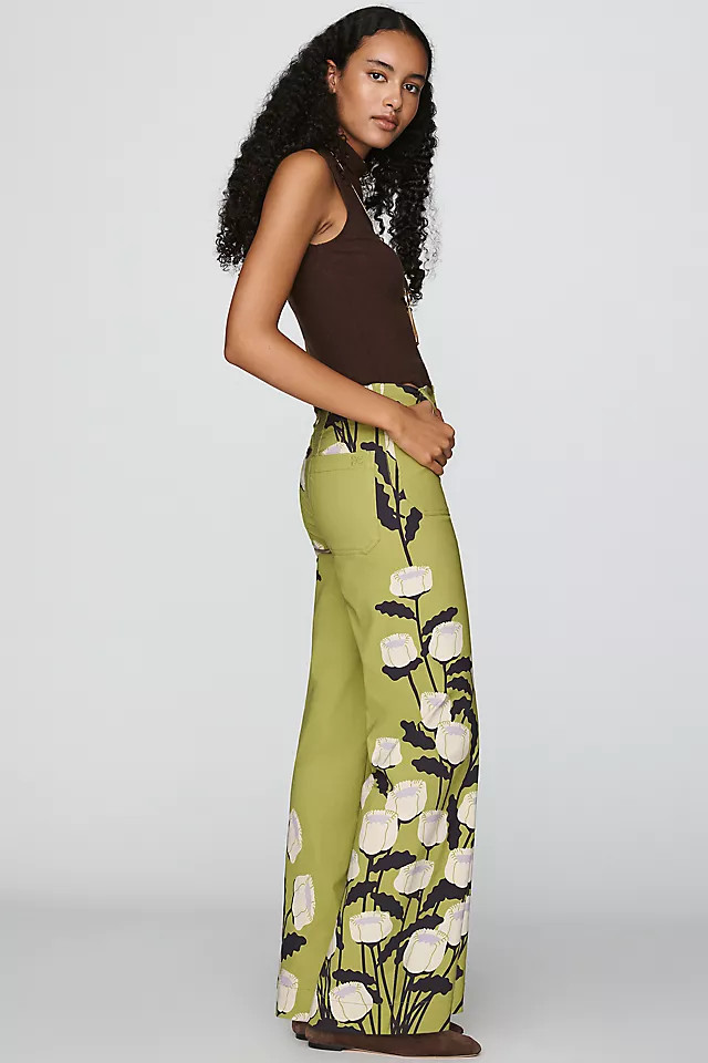 Maeve Colette High-Rise Wide-Leg Full-Length Pants in Magic Fabric | Anthropologie (US)