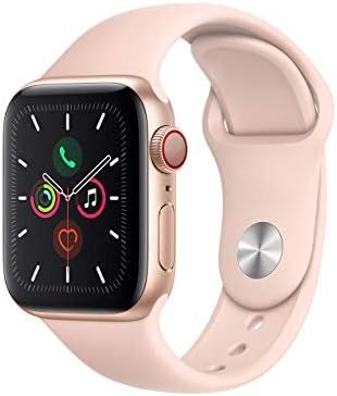 Apple Watch Series 5 (GPS + Cellular, 40MM) - Gold Aluminum Case with Pink Sand Sport Band (Renew... | Amazon (US)
