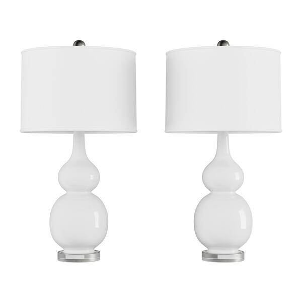 Table Lamps – Vintage White Set of 2 LED Double Gourd Lamps by Lavish Home | Bed Bath & Beyond