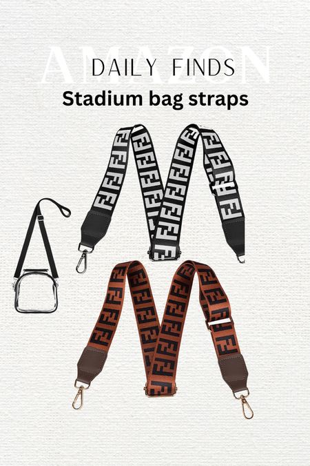 Stadium bag designer inspired straps clear bag 

#LTKunder50