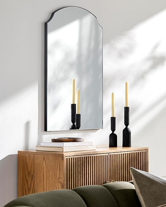 Livabliss x Galey Alix Landon Traditional Accent Mirror, 35" H x 24" W x 1" D, Black | Amazon (US)