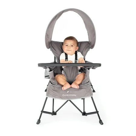 Go With Me Jubilee Deluxe Portable Infant Chair, Removable Canopy, Gray | Walmart (US)