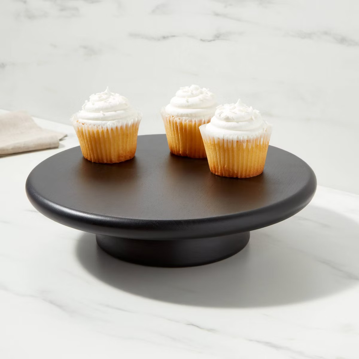 10.9" Acacia Modern Cake Stand Black - Threshold™ | Target