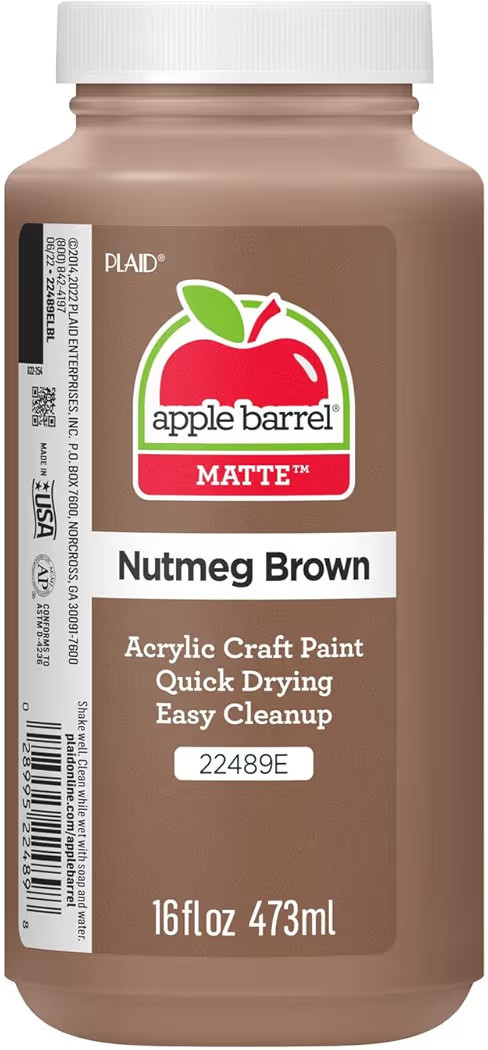 Apple Barrel Paint Acrylic, 16 oz, Nutmeg Brown | Amazon (US)
