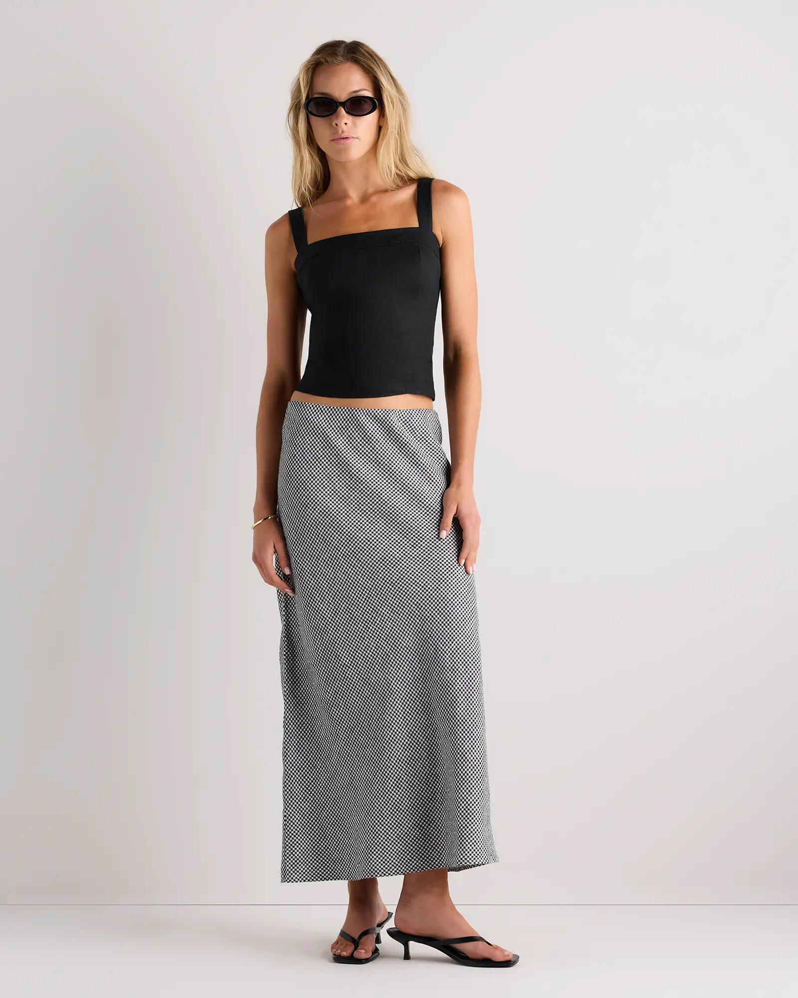 100% European Linen Midi Slip Skirt | Quince