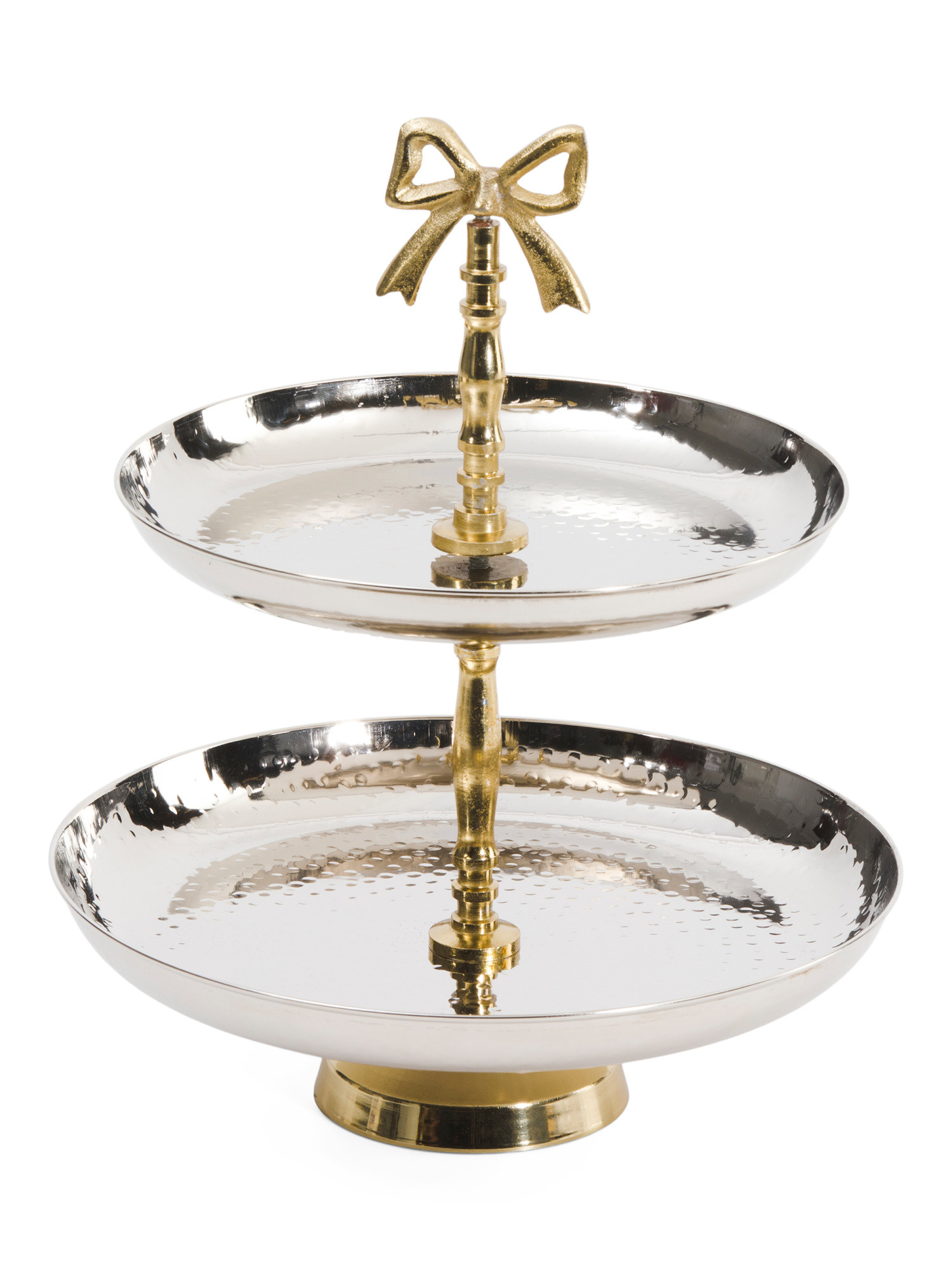 Gold Tone 2 Tier Bling Bow Server | Kitchen & Dining Room | Marshalls | Marshalls