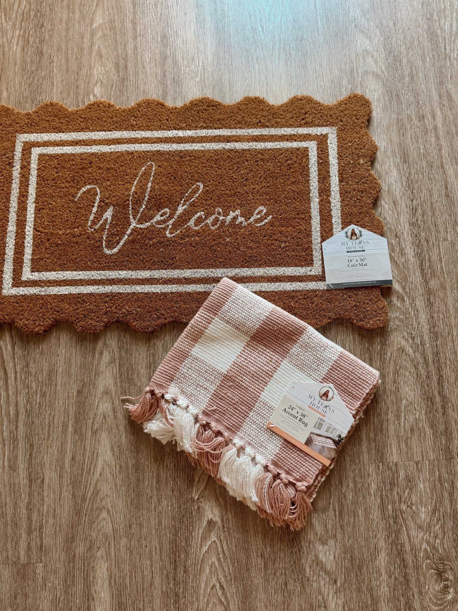 Easy & Affordable Spring porch refresh from Walmart- Headed straight to @mytexashouse at Walmart for these adorable outdoor entry rugs! I can’t wait to see it all put together with some greenery & maybe a bow 🫶

porch refresh, spring refresh, porch decor, easy and affordable, walmart home, my texas house, scalloped edge, welcome mat, door mat, entry mat, spring porch refresh 

#LTKmomlife #LTKHome #LTKdayinmylife