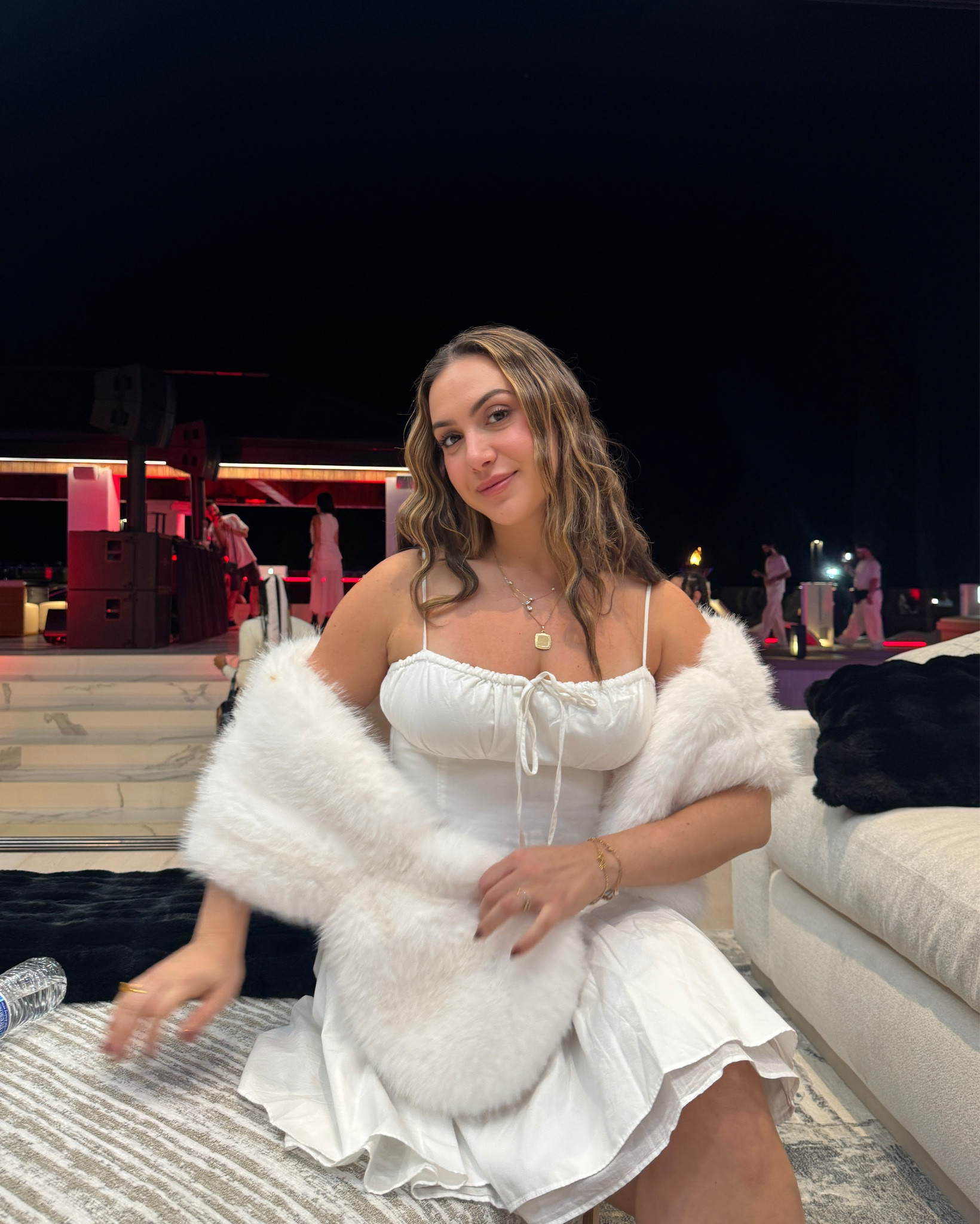 All white party vibes. Love this dress 👗
Don’t know where the fur shall is from 🥺 

#LTKSeasonal #LTKTravel #LTKSaleAlert