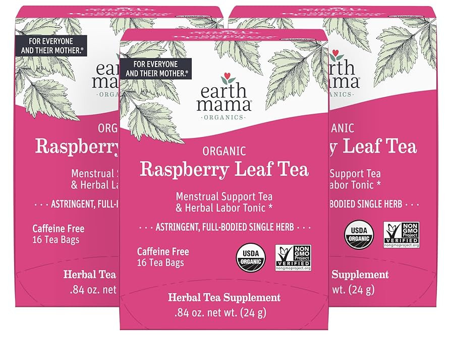 Earth Mama Organic Raspberry Leaf Tea Bags | Labor Tonic & Menstrual Support Herbal Tea, Red Rasp... | Amazon (US)