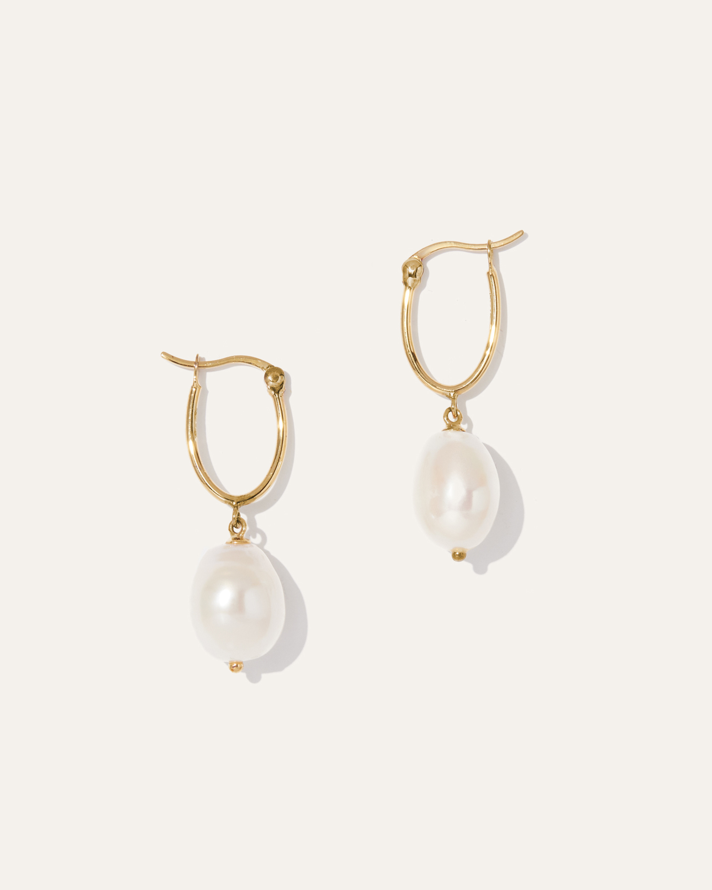 Organic Freshwater Cultured Pearl Hoops | Quince in Gold Vermeil | Quince