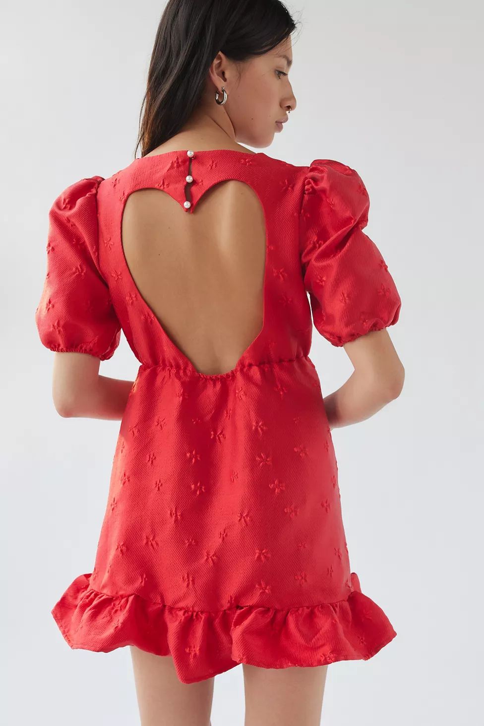 Sister Jane Poppy Heart-Cutout Mini Dress | Urban Outfitters (US and RoW)