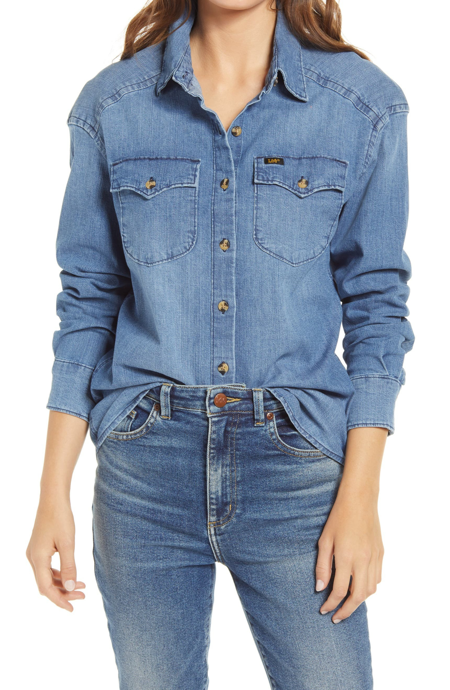 Frontier Western Button Front Denim Shirt | Nordstrom