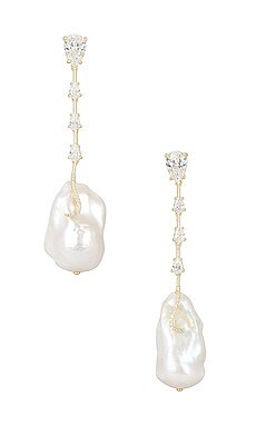 Dangling Cz Baroque Pearl Stud Earrings
                    
                    By Adina Eden | Revolve Clothing (Global)