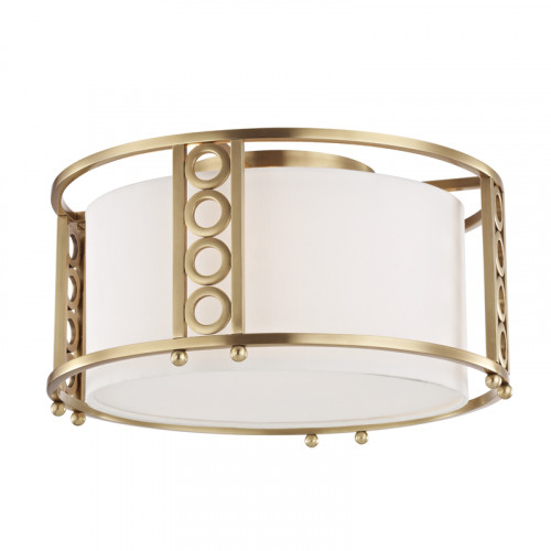 Hudson Valley Infinity 3-Light Flush Mount Aged Brass | Gracious Style
