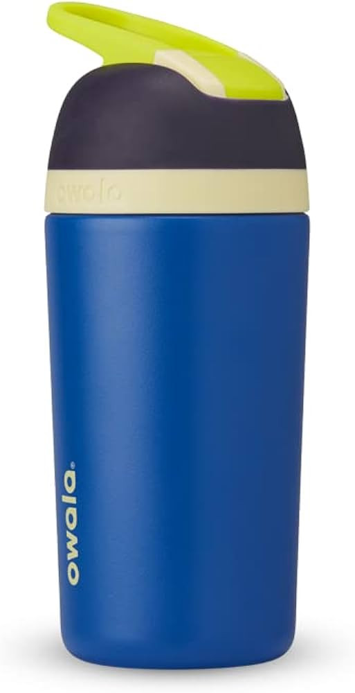 Owala Kids Flip Insulated Stainless-Steel Water Bottle with Straw and Locking Lid, 14-Ounce, Navy... | Amazon (US)