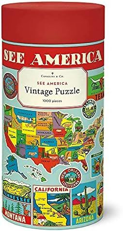 Cavallini 1000 Piece Puzzle, See America (PZL/USA) | Amazon (US)