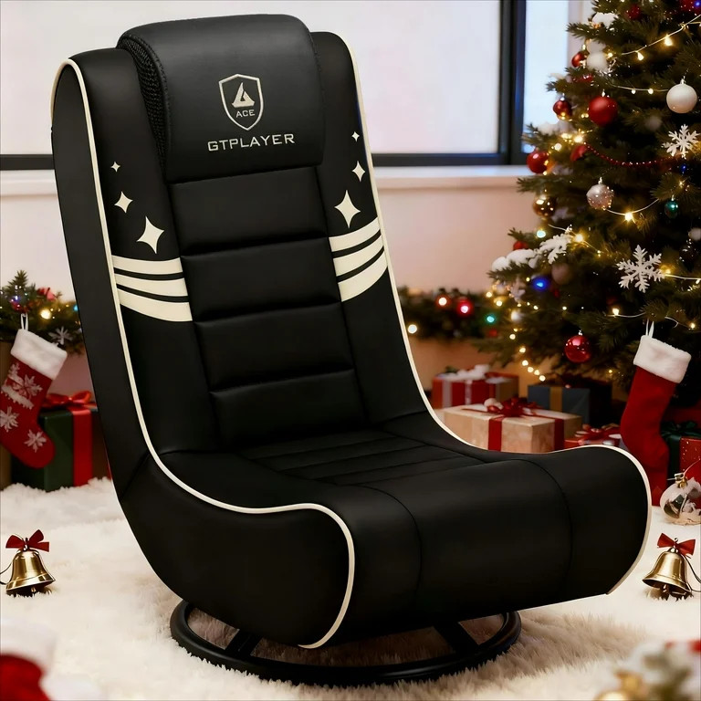 GTPLAYER Swivel Floor Gaming Chairs with Foldable Backrest for Teens, Gold | Walmart (US)
