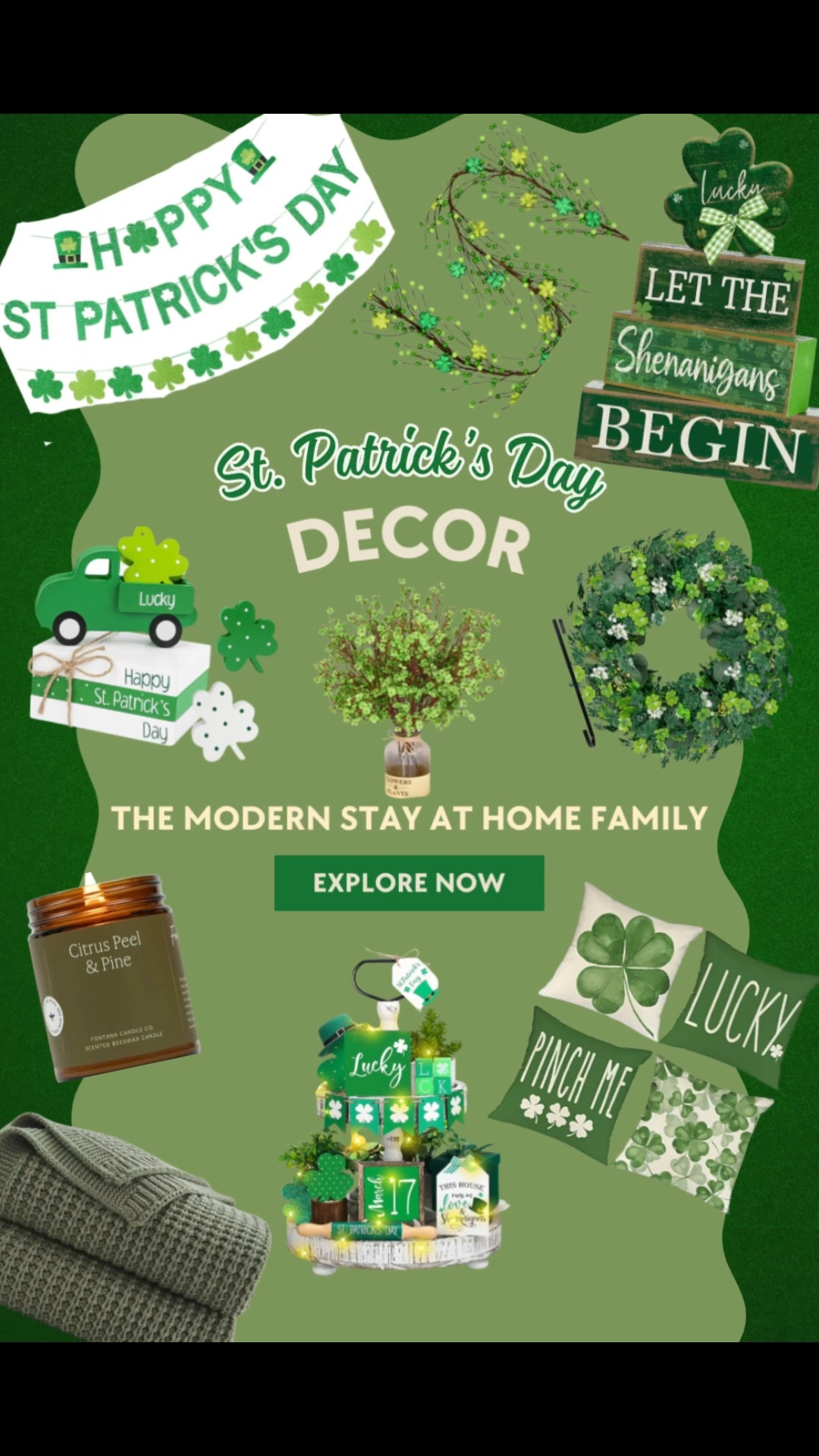 Bring a little Irish charm into your home with festive St. Patrick’s Day decor that’s perfect for decorating shelves, mantels, entry tables, and kitchen spaces. From green accents and shamrock details to cozy farmhouse pieces and modern seasonal touches, these finds make it easy to create a cheerful and welcoming holiday vibe without going over the top. Perfect for hosting, everyday decorating, or adding a pop of green for March.


St. Patrick’s Day decor St. Patrick’s Day decorations green home decor shamrock decor lucky decor March home decor seasonal decor spring decor farmhouse St. Patrick’s Day decor modern St. Patrick’s Day decorations neutral St. Patrick’s Day decor festive home accents holiday decorating ideas entryway decor mantel decor kitchen decor green accents lucky charm decor Irish inspired home decor cozy seasonal styling March decorating ideas festive spring home decor

#LTKSeasonal #LTKHome #LTKFindsUnder50
