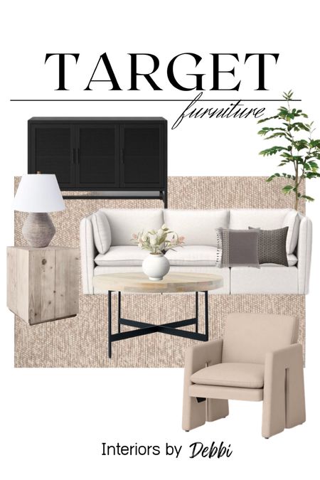 Neutral Living Room
You can’t go wrong with a neutral room!  Black console, tan area rug, white sofa, tan chair, living room furniture, neutral decor, accessories #target #targethome

#LTKFind #LTKhome #LTKSeasonal