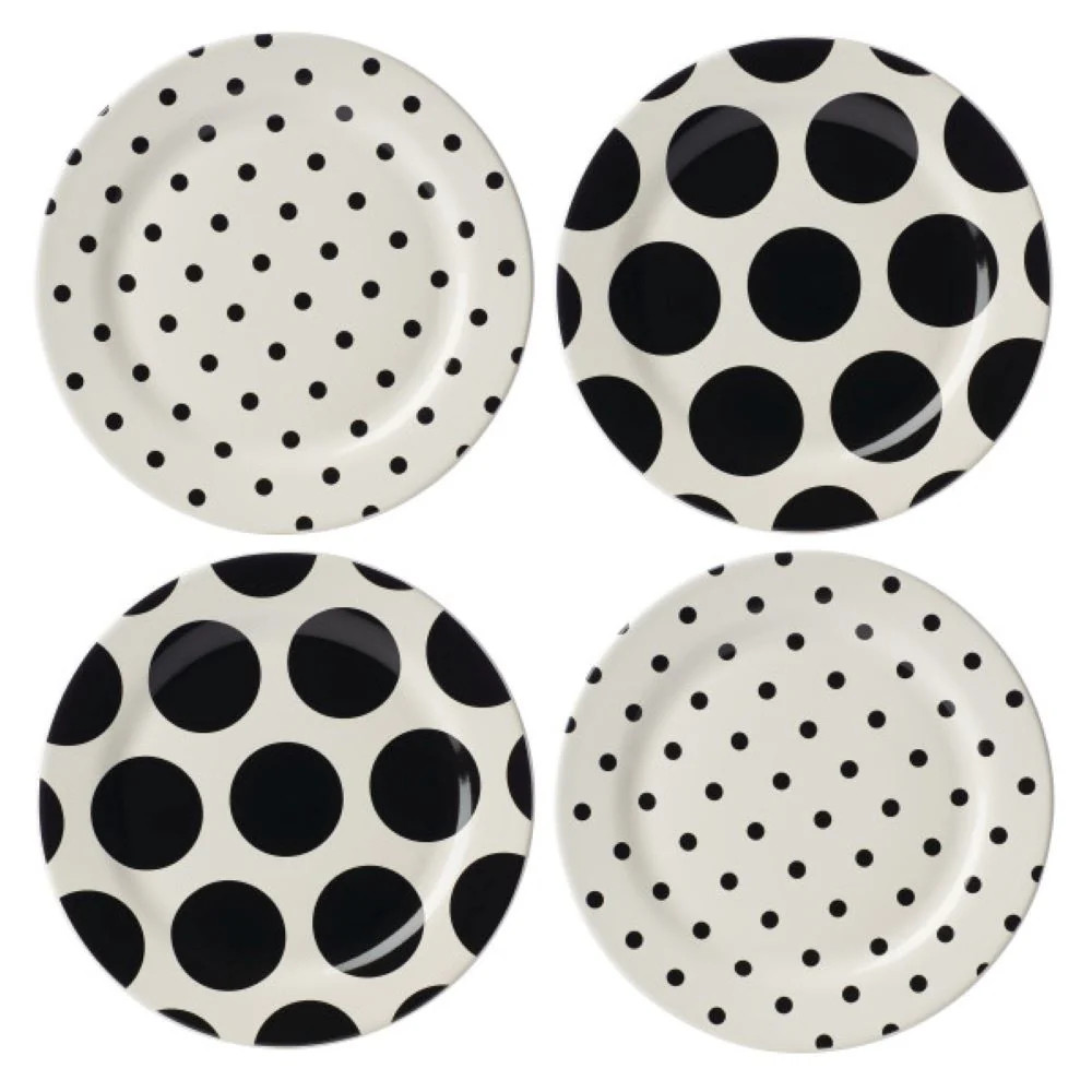Kate Spade On The Dot Assorted Accent Plates, Set of 4 | Sabavi Home