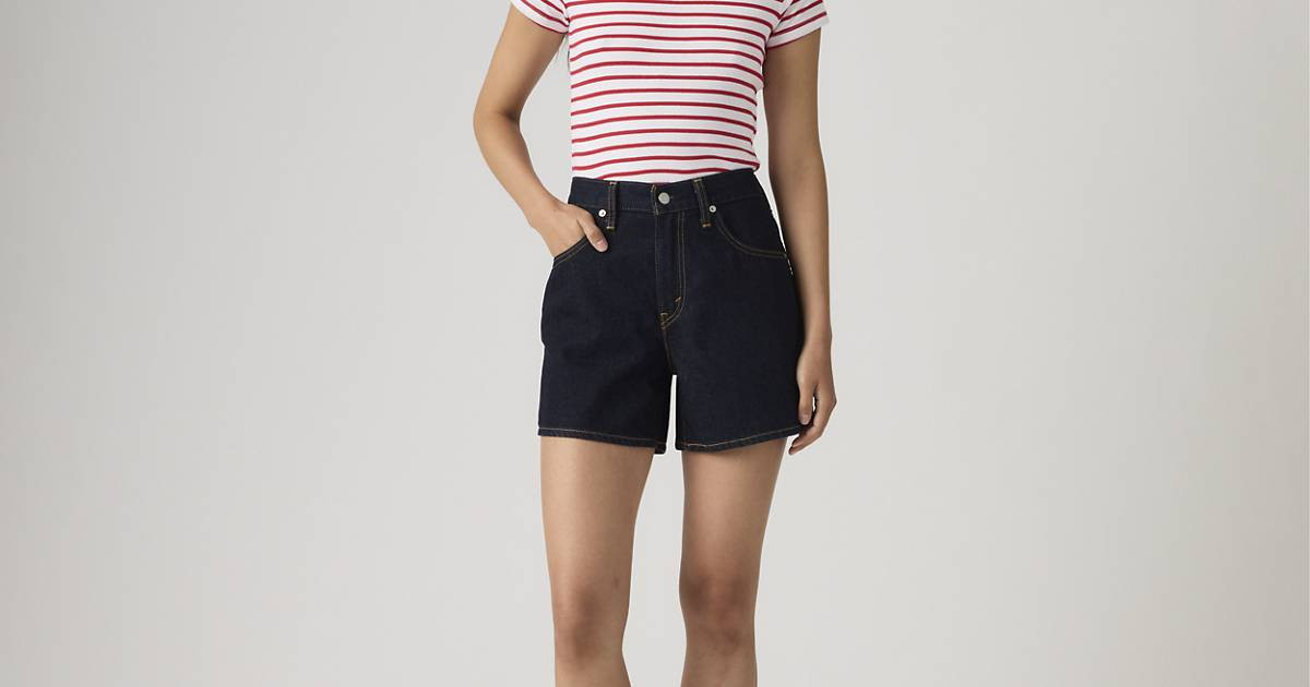 Cinch Mid-thigh Lightweight Women's Shorts - Dark Wash | Levi's\u00ae US | Levi's US