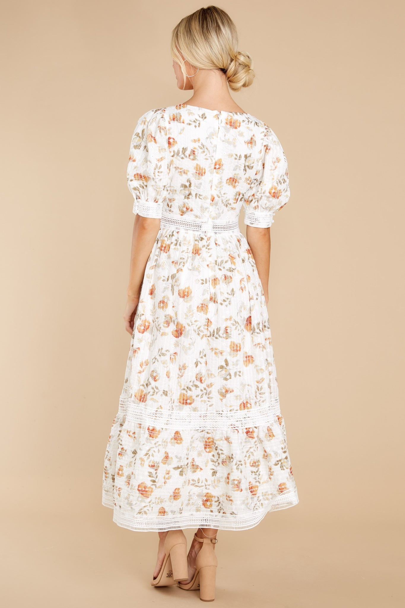 Making A Memory White Floral Print Maxi Dress | Red Dress 