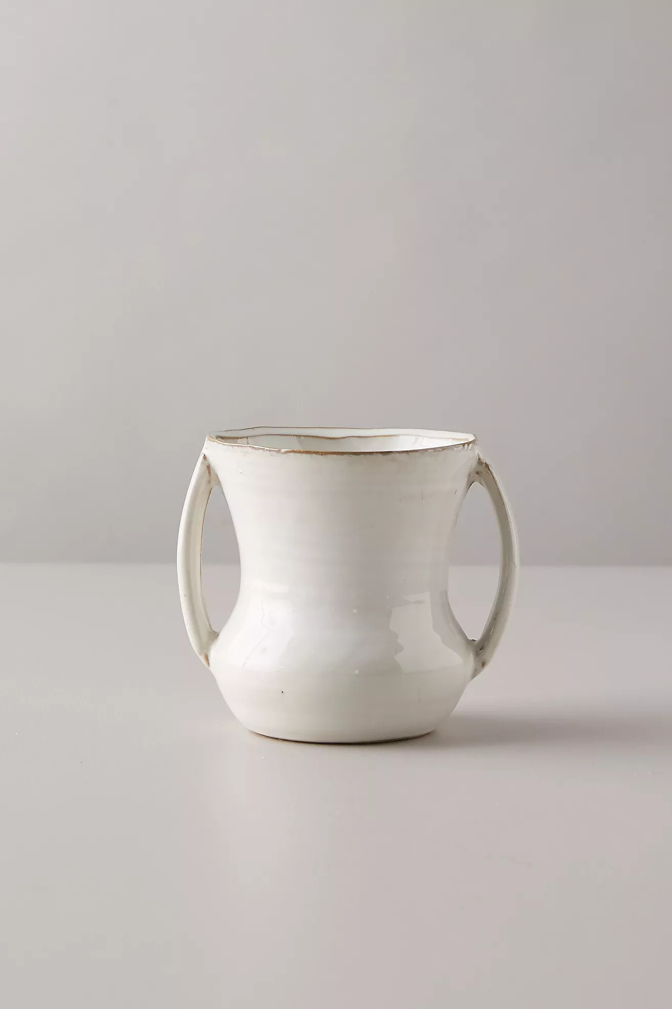 Vanilla Glossed Ceramic Vase | Anthropologie (US)
