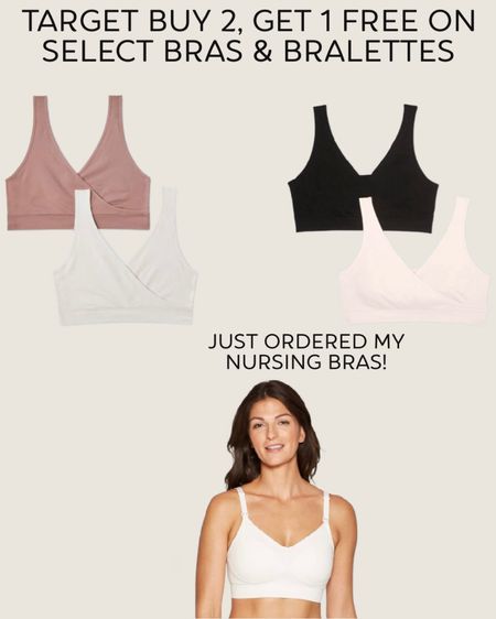 Target Buy 2, get 1 free on select bras & bralettes. Just ordered my nursing bras! 



#LTKSaleAlert #LTKBump