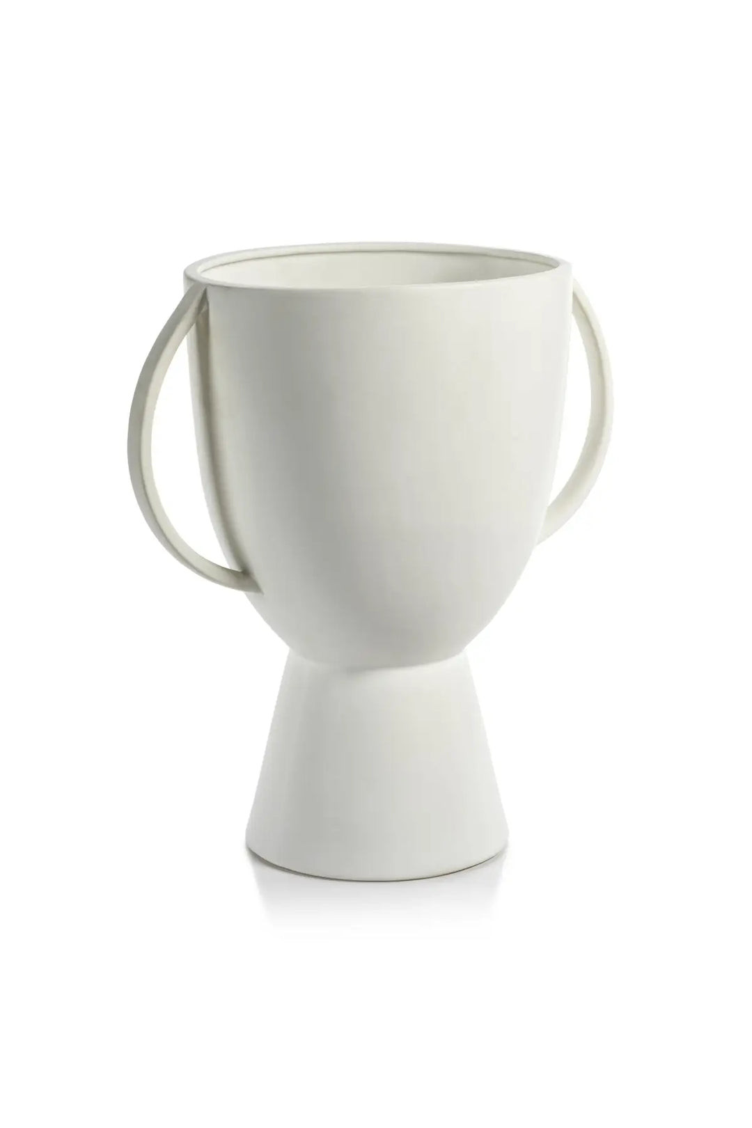 Lampton Matte White Ceramic Vase | THELIFESTYLEDCO