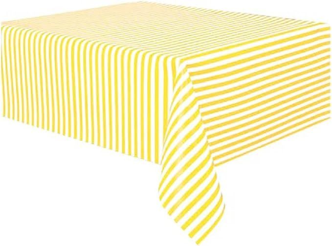 Vpang 2 Pcs Striped Plastic Print Tablecloths Disposable Table Cover Thickened Rectangle Tablecov... | Amazon (US)