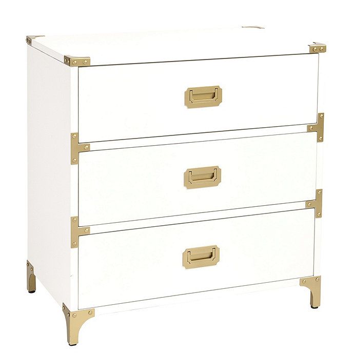 Charlotte 3 Drawer Campaign Chest | Ballard Designs, Inc.