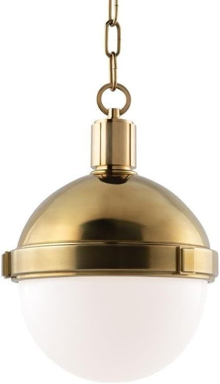 Hudson Valley Lighting Lambert - One Light Pendant - 9 Inches Wide by 12 Inches High-Aged Brass F... | Amazon (US)