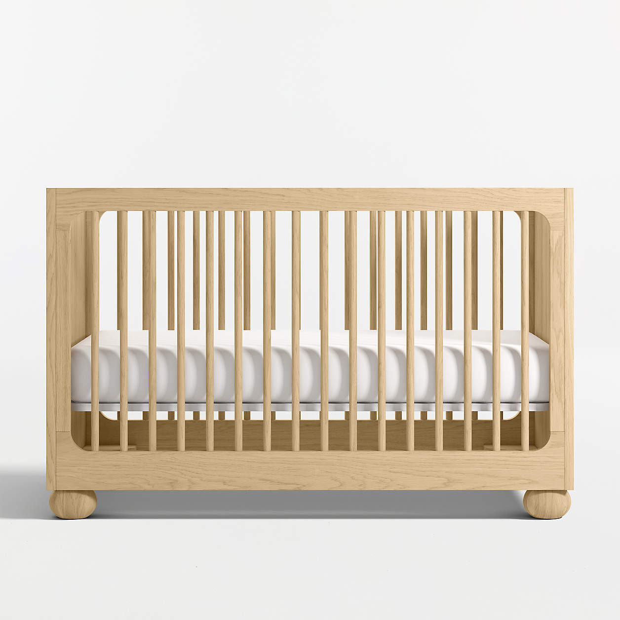 Emery Natural Oak Wood Convertible Crib | Crate & Kids | Crate & Barrel