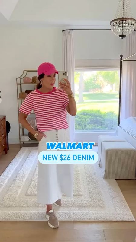 Comment LINKS for shopping links sent right to your DMs! Hooray!!! Our favorite denim collection at Walmart just launched a new wide crop style for summer! ☀️The fabric is lightweight and so comfy! Y’all will love them! One size just sold out today so don’t wait to grab yours! If unsure on sizing grab two pairs as they will sell out asap. Wearing size 2 here so they run just a tad big. Leave a comment below if you’d like the link for the jeans and the tops, shoes and more too! ❤️ We hope y’all have a great day! ~ L & W

#LTKsalealert