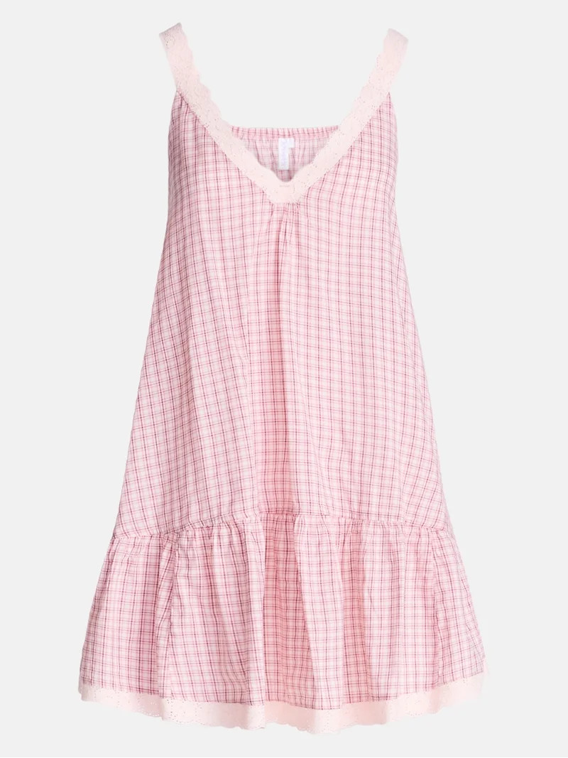 Joyspun Women\u2019s V Neck Woven Sleep Chemise, Sizes XS-3X | Walmart (US)