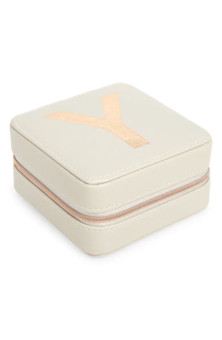 Initial Zip Square Jewelry Box | Nordstrom