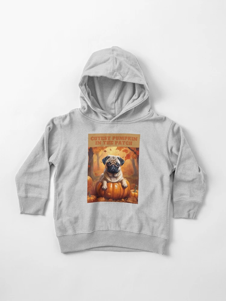 Fawn Fall Pug - Cutest Pumpkin in the Patch Toddler Pullover Hoodie | Redbubble (US)