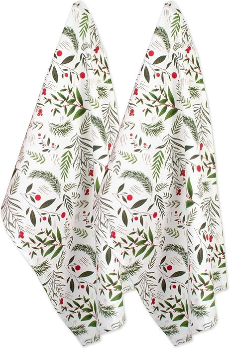 DII Christmas Kitchen Towel Set, Floral Tea Towels for Baking, Cleaning, Entertainment & Cooking,... | Amazon (US)