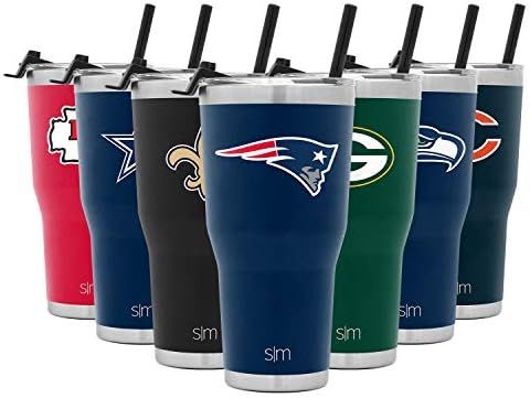 Simple Modern NFL 30oz Tumbler with Flip Lid and Straw Insulated Stainless Steel Travel Mug Classic | Amazon (US)