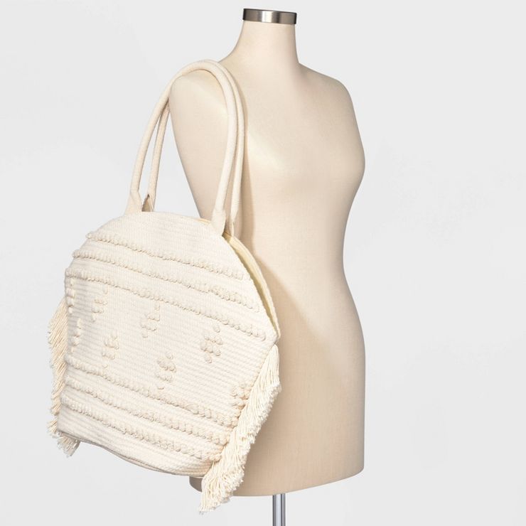 Straw Fringe Tote Handbag - Shade & Shore™ | Target