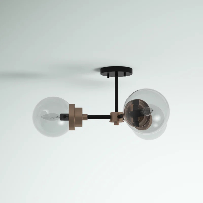 Breit 3 - Light 22.88'' Sputnik Sphere Semi Flush Mount | Wayfair North America