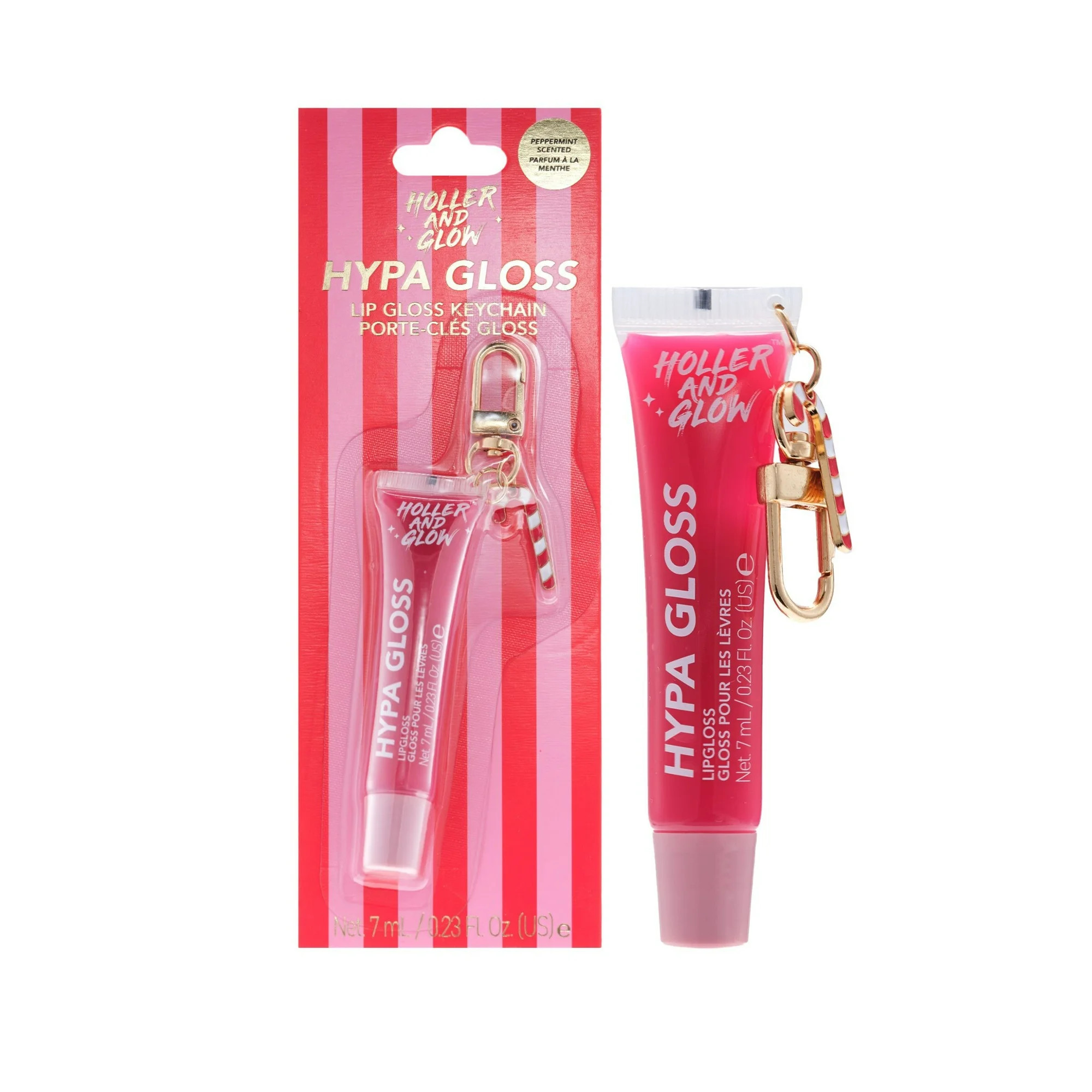 Holler and Glow Limited Edition Hypa Gloss Frosted Peppermint Scented Lip Gloss Key Chain, Candy ... | Walmart (US)