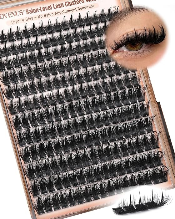 Goddvenus Manga Lash Clusters With Spikes Wispy Cluster Eyelash Extensions Fluffy Anime Eyelashes... | Amazon (US)