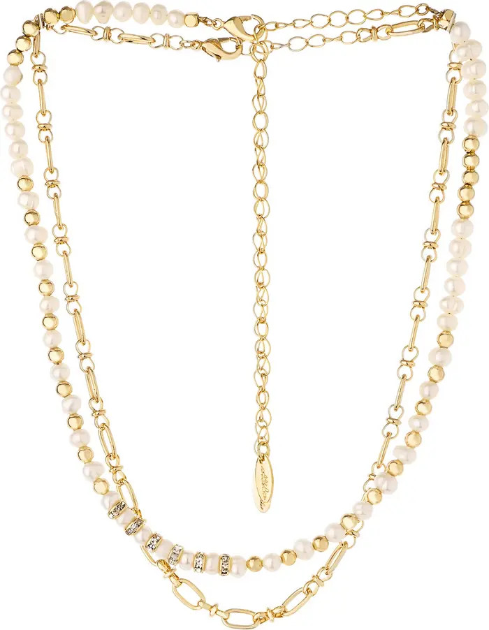 Set of 2 Freshwater Pearl and Chain Necklaces | Nordstrom