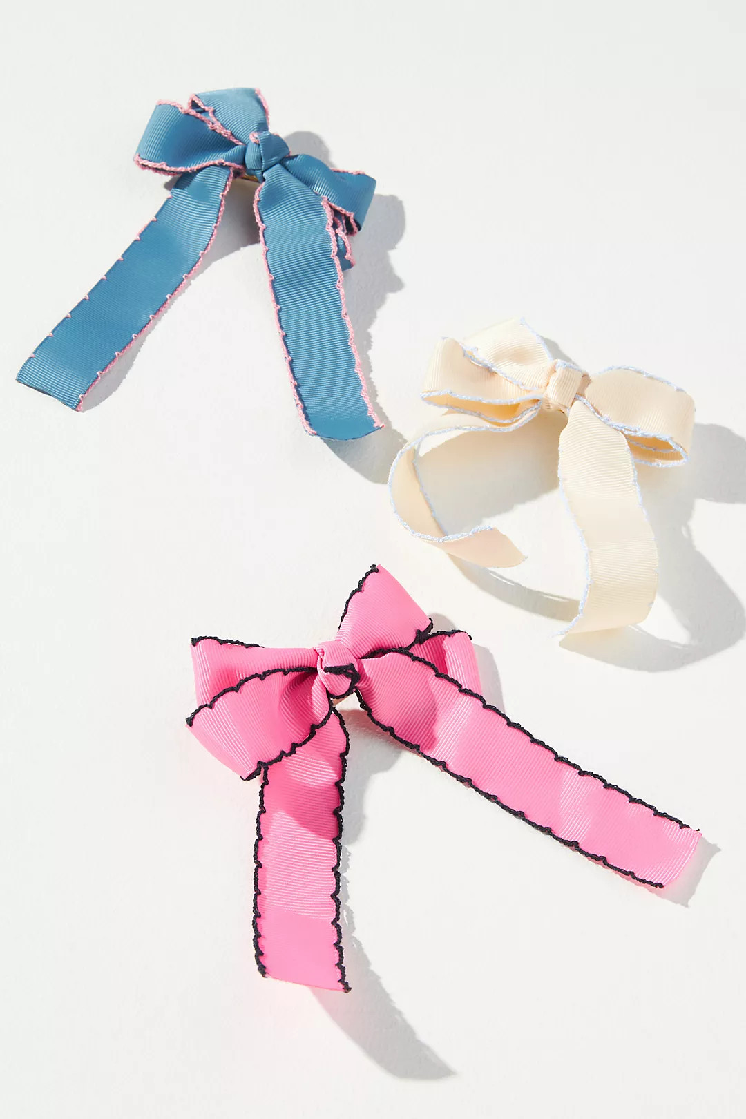 Regatta Scallop Hair Bow Clips, Set of 3 | Anthropologie (US)
