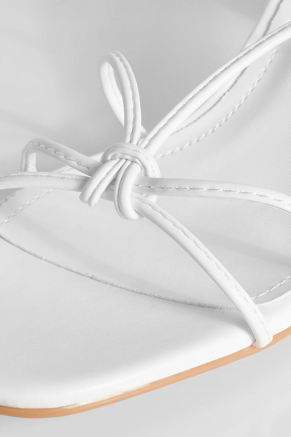 Knot Detail Strappy Two Part Heel | Boohoo.com (US & CA)