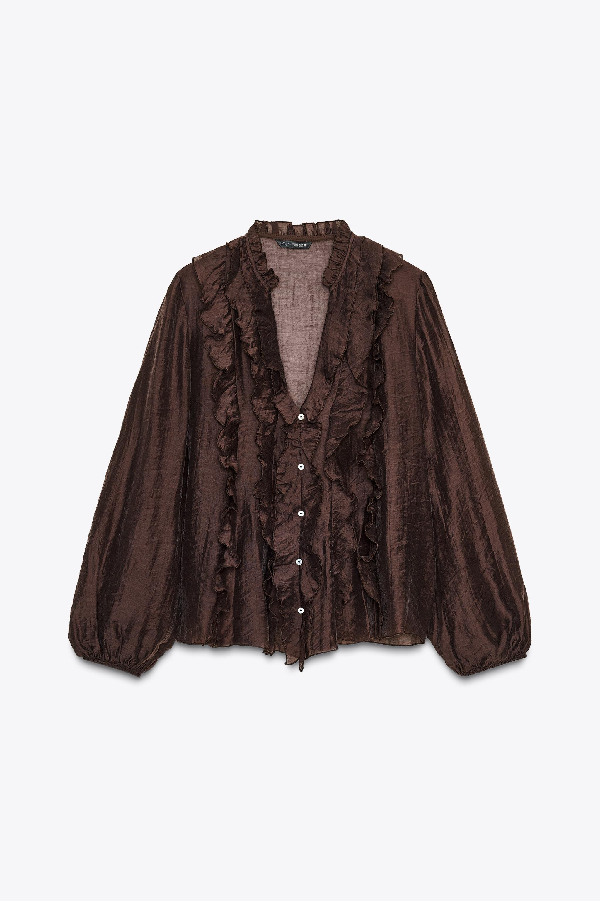 RUFFLED BLOUSE | Zara UK