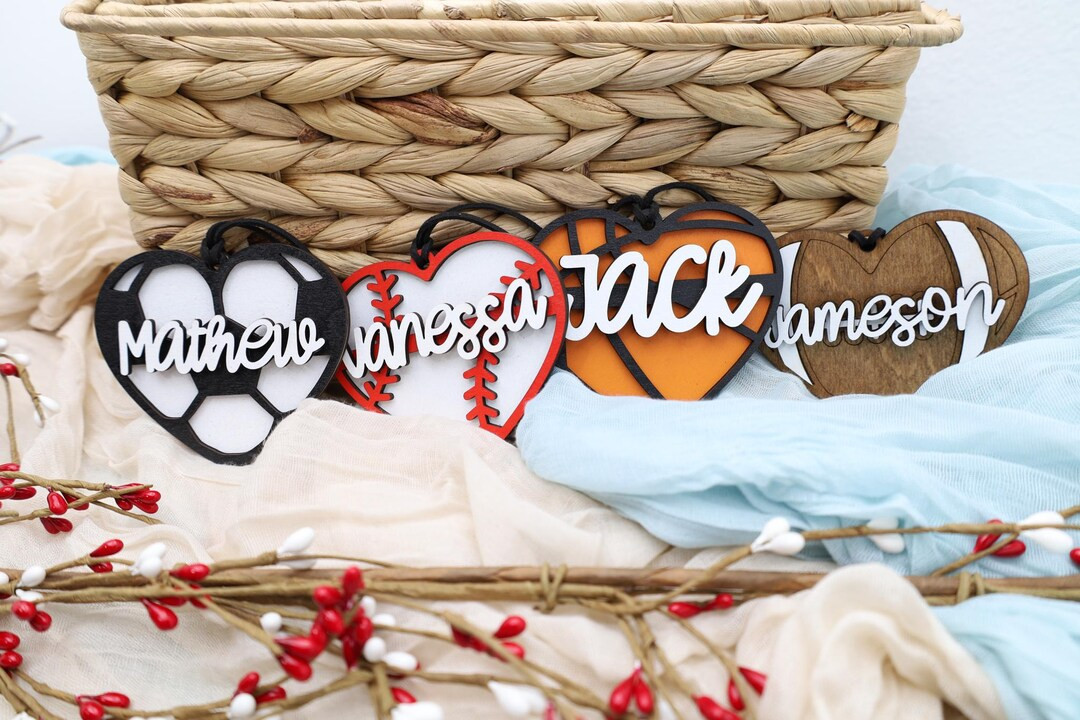 Valentines Tags,basket Tags,custom Sports Tags,wooden Name Tags,personalized Gift,valentines Day ... | Etsy (US)