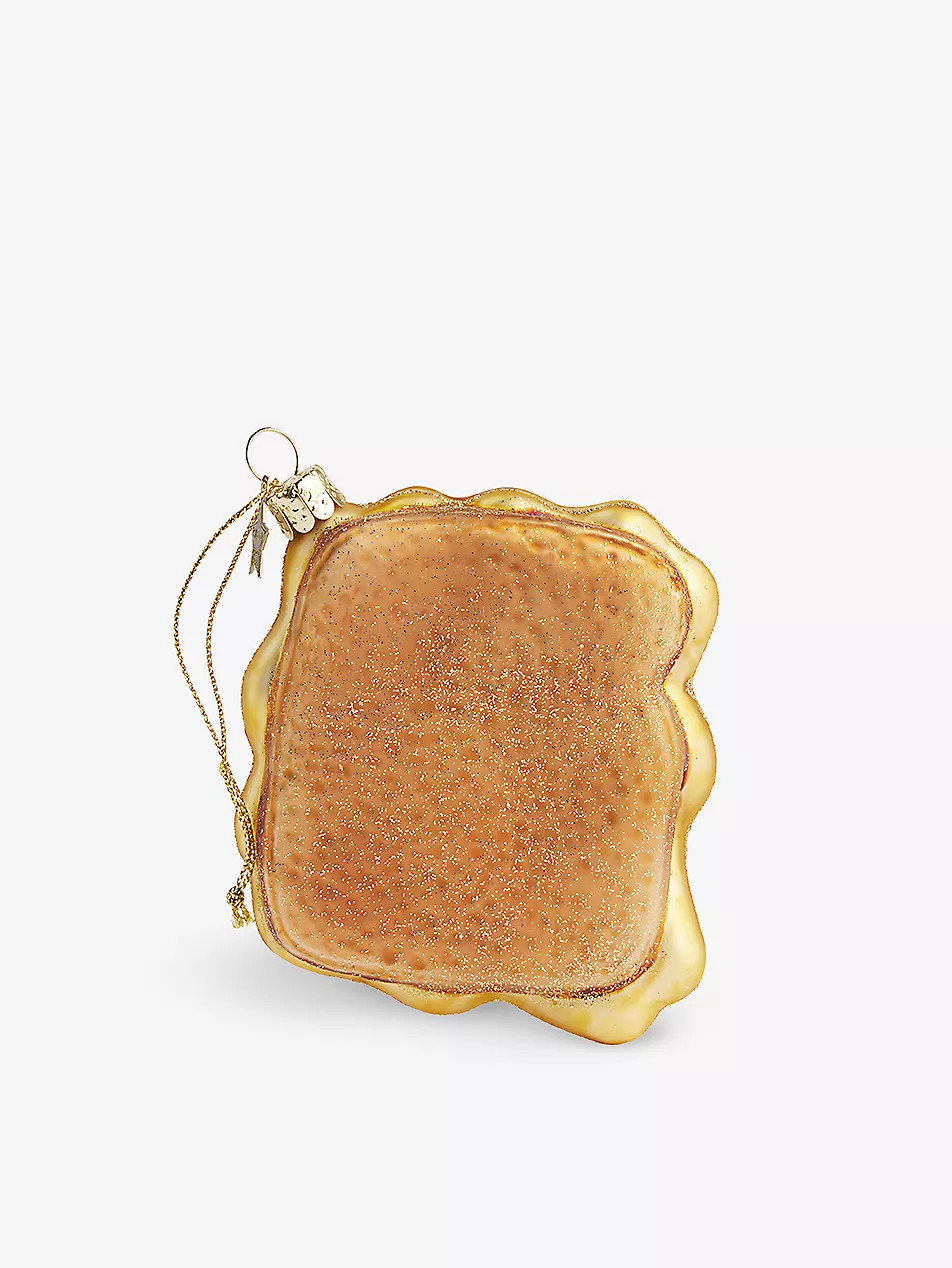 Cheese Toastie glass Christmas decoration 9cm | Selfridges